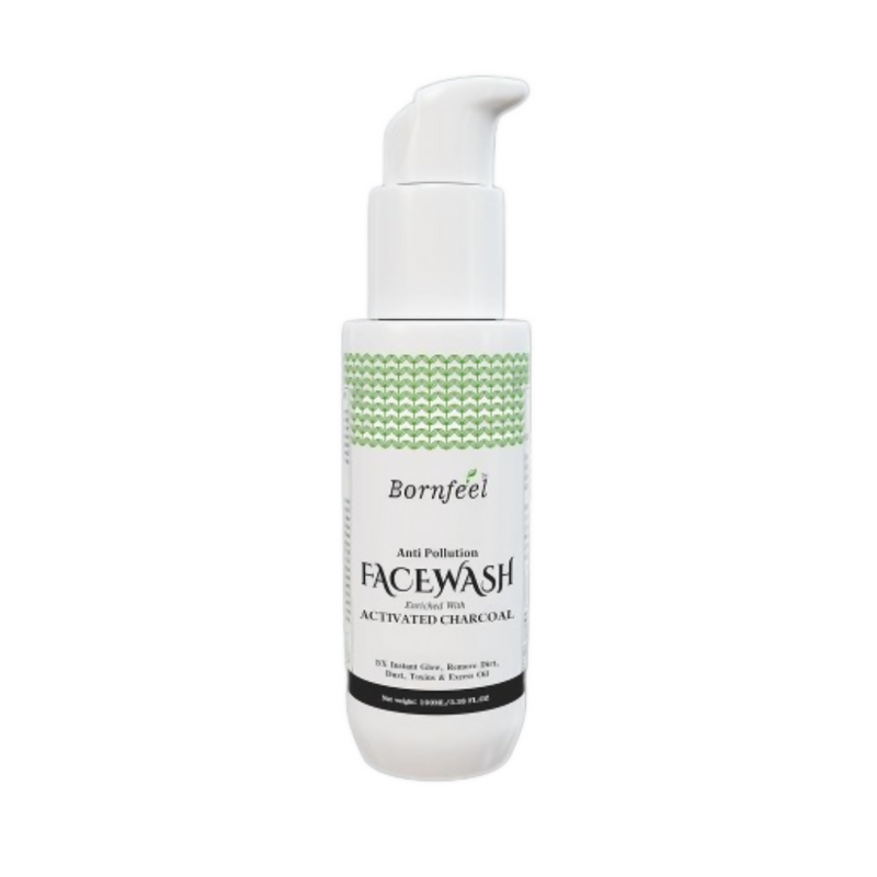Bornfeel Anti Pollution Face Wash Enriched With Activated Charcoal