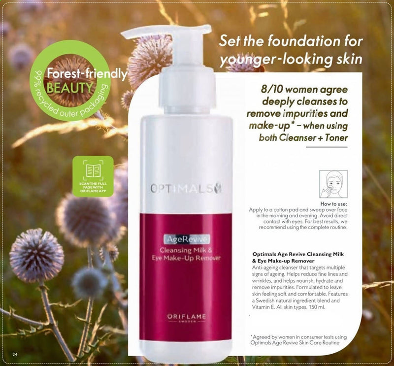 Oriflame Optimals Age Revive Cleansing Milk & Eye Make-up Remover