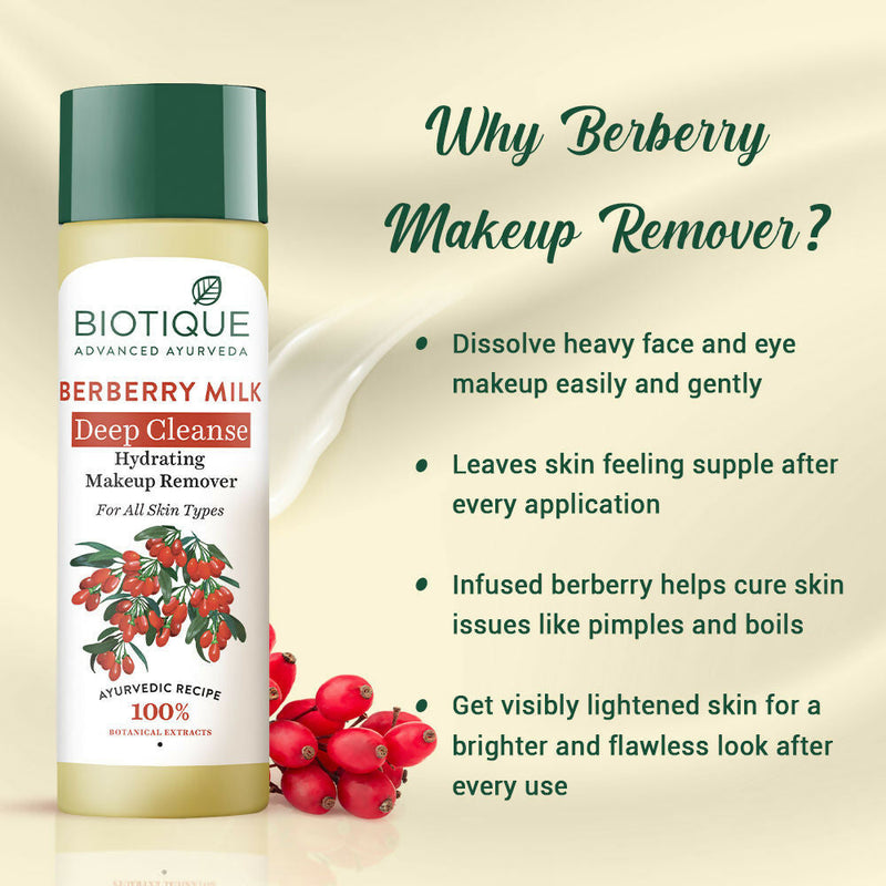 Biotique Berberry Milk Deep Cleanse Hydrating Makeup Remover
