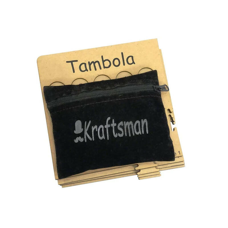 Kraftsman Portable Wooden Tambola Board Game With 600 Tickets