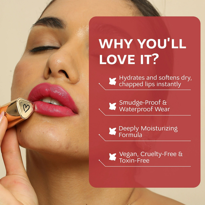 Dunamiss Camilla Soft Fuchsia Satin Lipstick