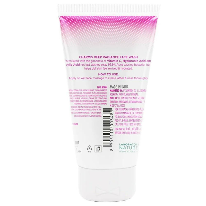 Charmis Deep Radiance Vitamin C Face Wash with Hyaluronic Acid & Salicylic Acid