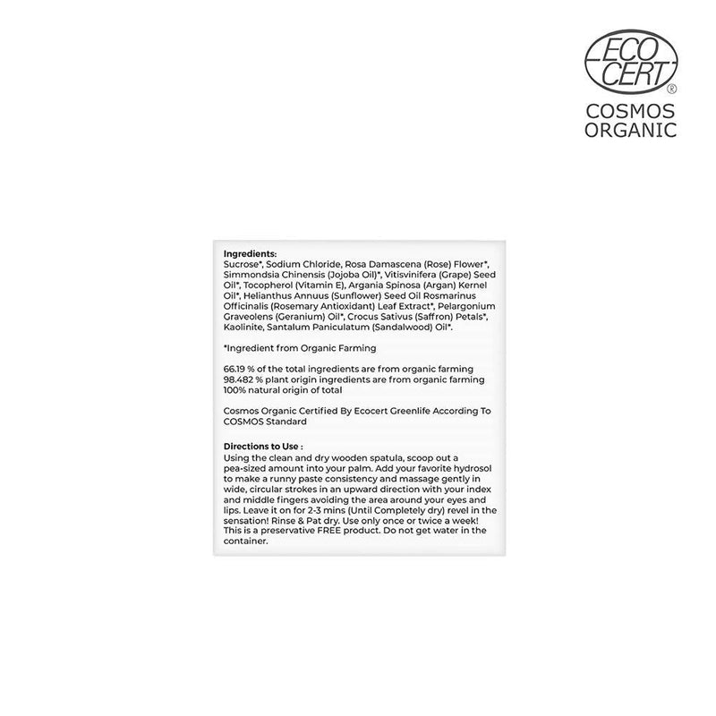 Juicy Chemistry Saffron, Rose & Australian Sandalwood Face Scrub