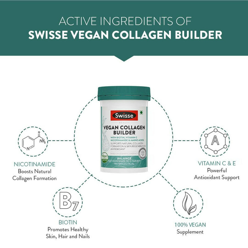 Swisse Vegan Collagen Builder with Biotin & Vitamin C