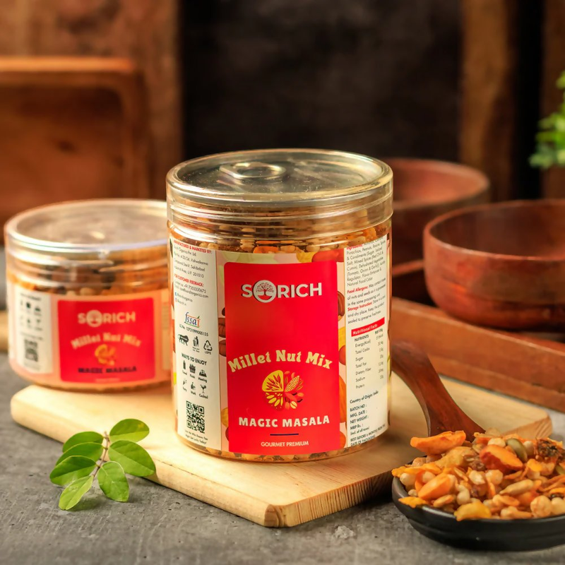 Sorich Organics Millet Nut Mix – Magic Masala Crunchy & Healthy Snack