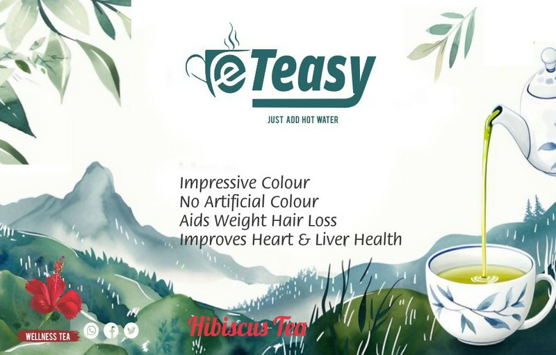 Eteasy Japanese Matcha Sun Dried Hibiscus Flower Powder