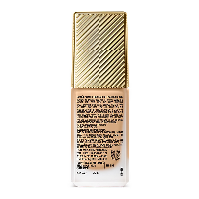Lakme 9to5 Hya Matte Foundation + Hyaluronic Acid - Neutral Light