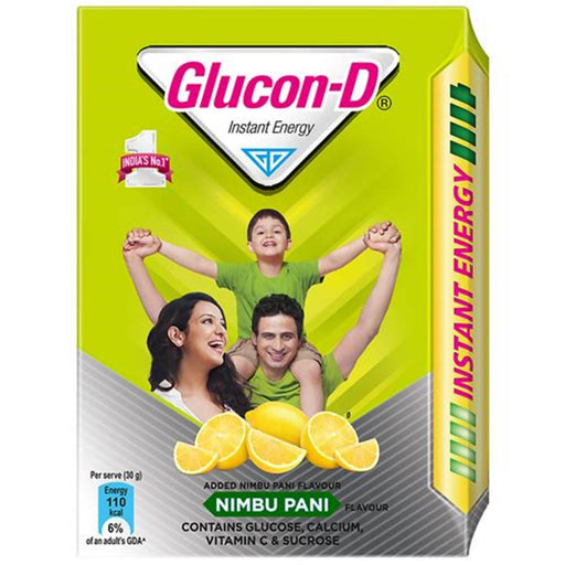 Glucon-D Instant Energy Health Drink - Nimbu Pani | Nimbu Pani Flavoured Glucose Powder | Instant Energy & Immunity Recharge | With Vitamin C & Calcium