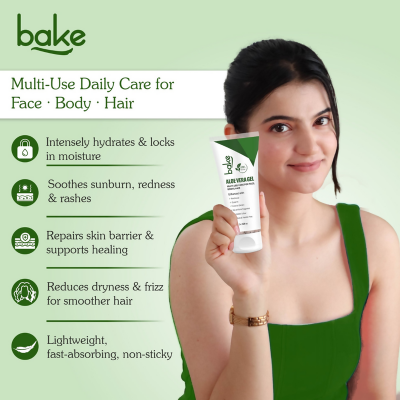 Bake 99% Pure Multi-Use Aloe Vera Gel for Face, Body & Hair