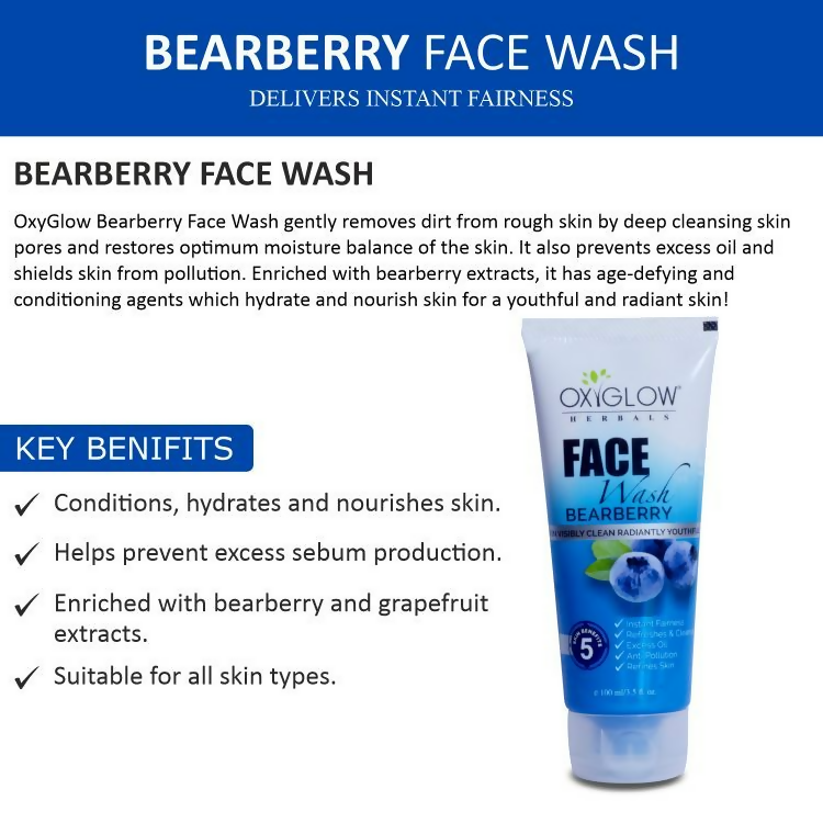 Oxyglow Herbals Bearberry Face Wash