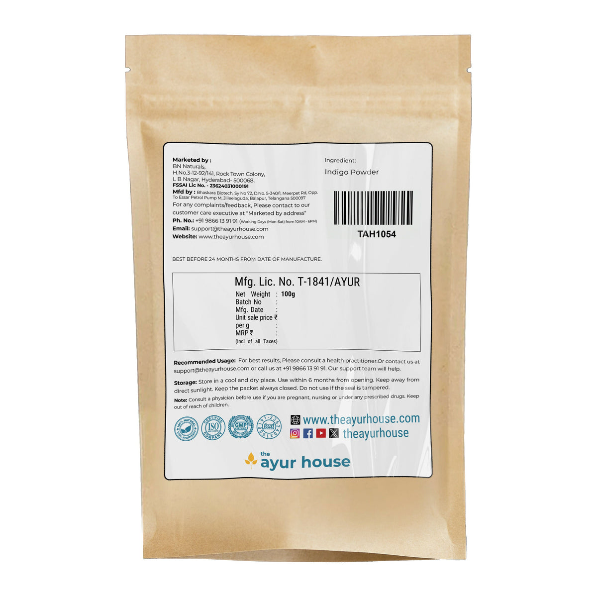 The Ayur House Indigo Powder