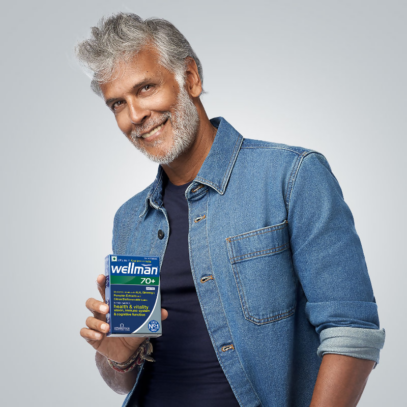 Wellman 70+ UK's No.1 Multivitamin Tablets) For Men Above 70 (Pumpkin Seed Bioflavonoids, Ginseng & More