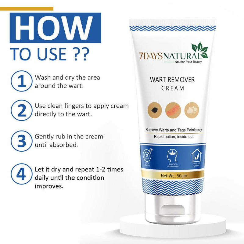 7 Days Natural Wart Remover Cream with AHA- BHA