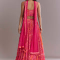 Pink Crepe Bridesmaid Lehenga With Intricate Hand Embroidery