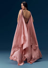 Pink Ruched Bridesmaid Lehega with Choker Dupatta