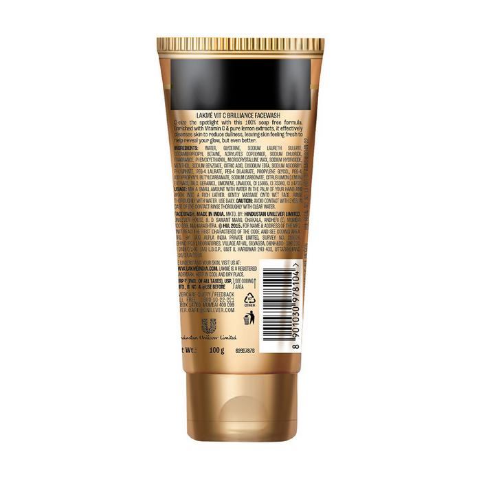 Lakme 9 to 5 Vitamin C 100% Soap Free Face Wash