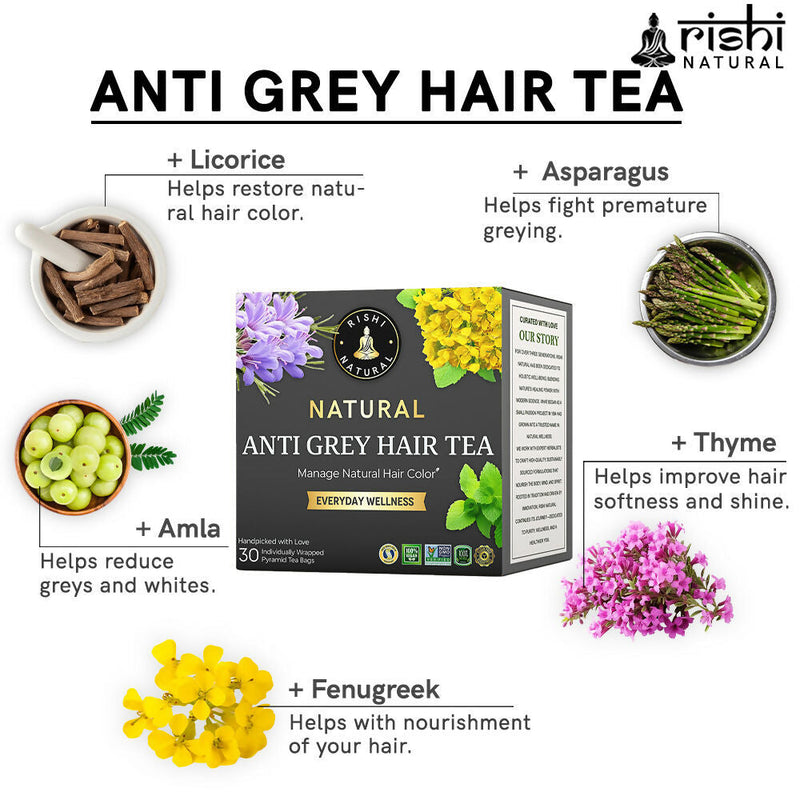 Rishi Natural Anti Grey Hair Herbal Tea
