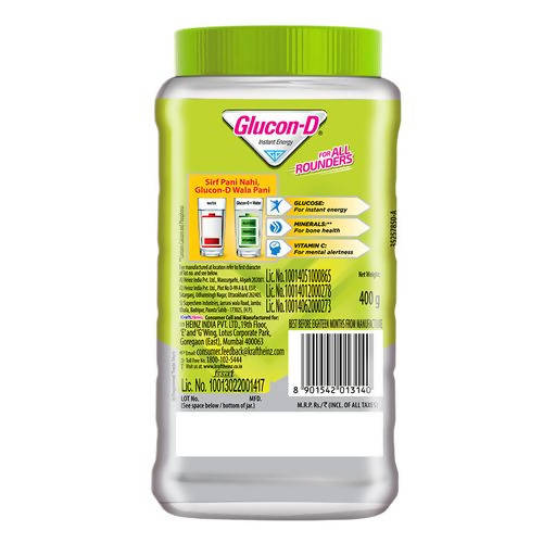 Glucon-D Instant Energy Health Drink - Nimbu Pani | Nimbu Pani Flavoured Glucose Powder | Instant Energy & Immunity Recharge | With Vitamin C & Calcium