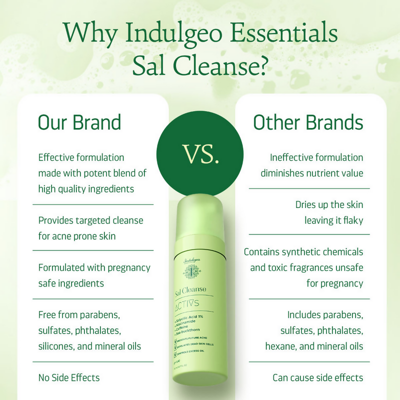 Indulgeo Essentials Sal Cleanse - Salicylic Acid Foaming Face Wash