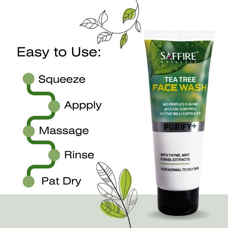 Saffire Naturals Tea Tree Purifying & Cleansing Face Wash