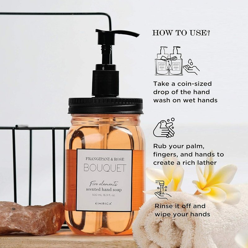 Kimirica Frangipani & Rose Scented Bouquet Hand Soap