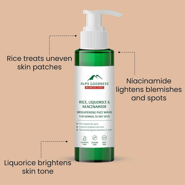 Alps Goodness Rice, Liquorice & Niacinamide Brightening Facewash