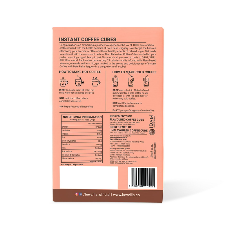 Bevzilla Chocolate & Mocha + Belgian Chocolate Coffee Cubes