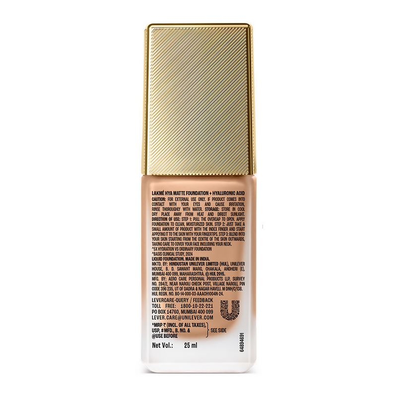 Lakme 9to5 Hya Matte Foundation + Hyaluronic Acid - Neutral Medium