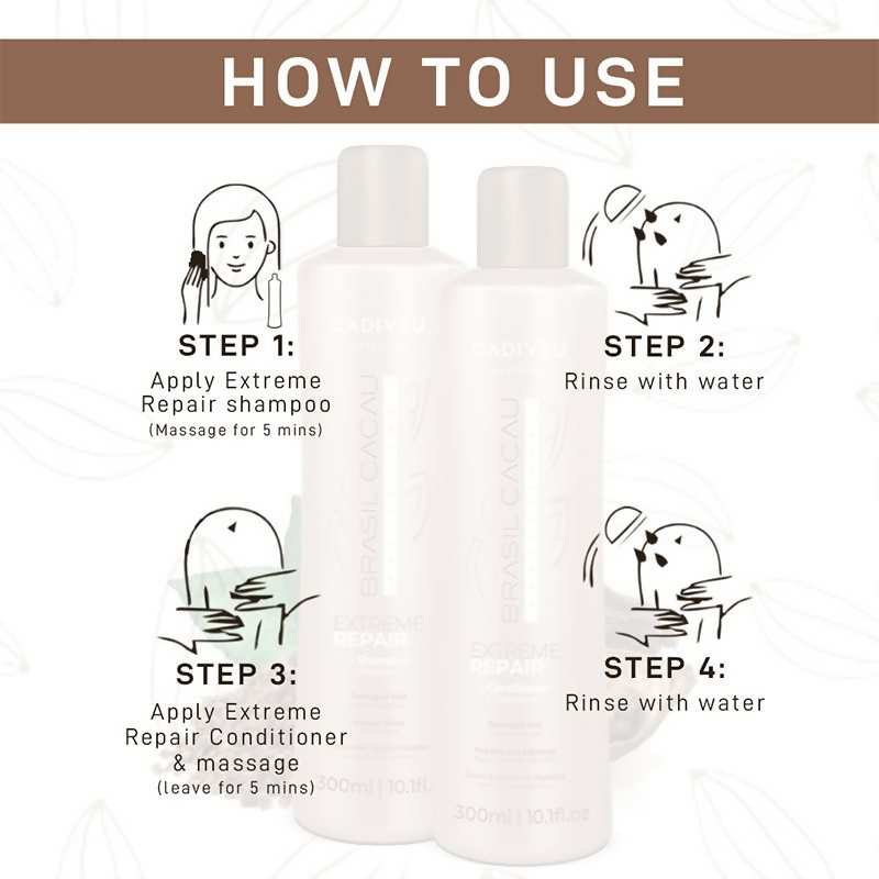 Cadiveu Brasil Cacau Extreme Repair Shampoo & Conditioner