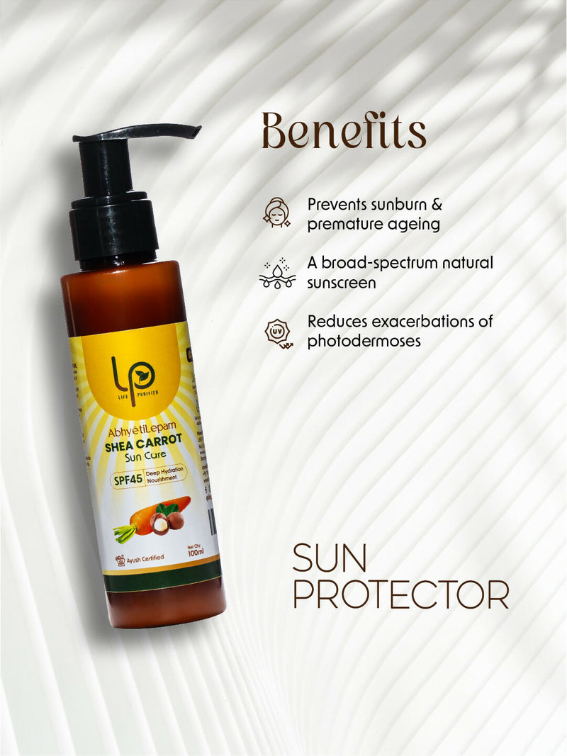 Life Purified Abhyetilepam Shea Carrot Sun Care SPF 45 Pa++++