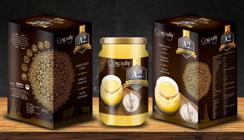 Cowpathy A2 Desi Cow Ghee | Made With Pure A2 Milk | Traditional Curd Churned Ghee