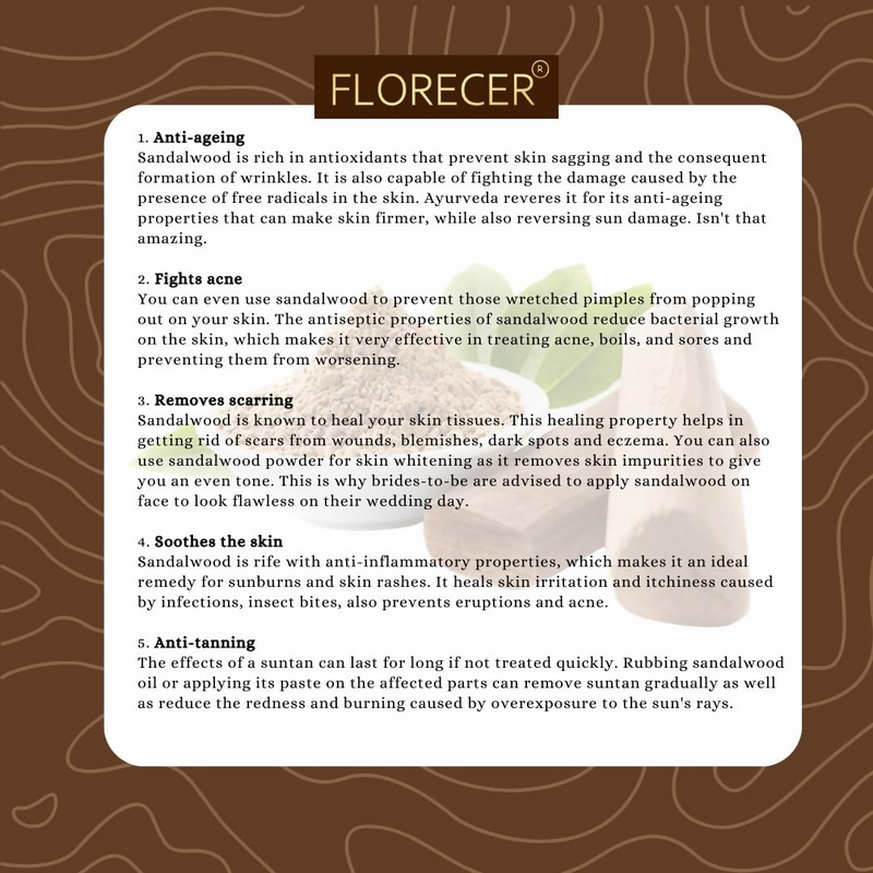 Florecer Sandalwood Powder For Face Pack