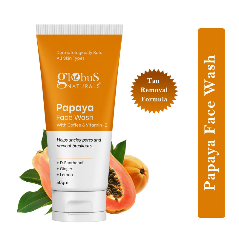 Globus Naturals Papaya Face Wash with Coffee & Vitamin-E