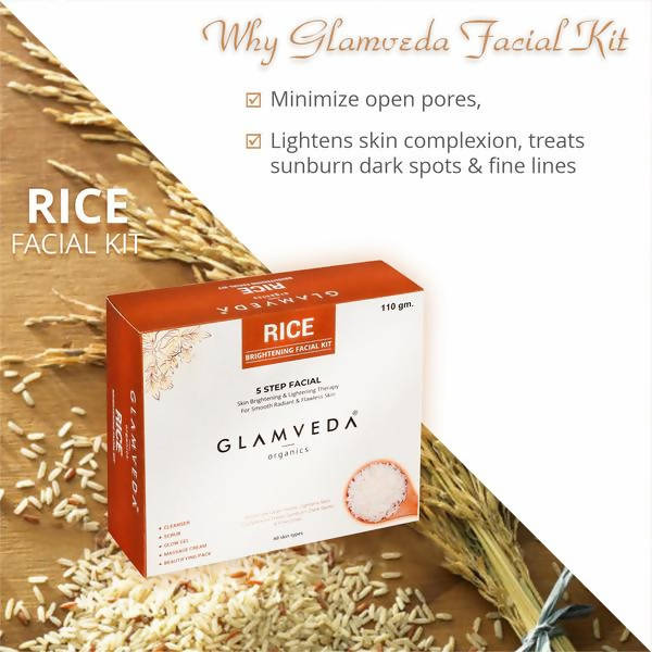 Glamveda Rice Water Brightening Facial Kit