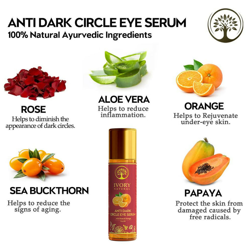 Ivory Natural Dark Circle Eye Serum For Dark Eye Circles, Under-Eye Patches, Swollen Eyes