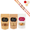 Ghasitaram jaiccha Mango Bites, Methi Mathi and Almonds With 2 Pearl Beads Rakhis