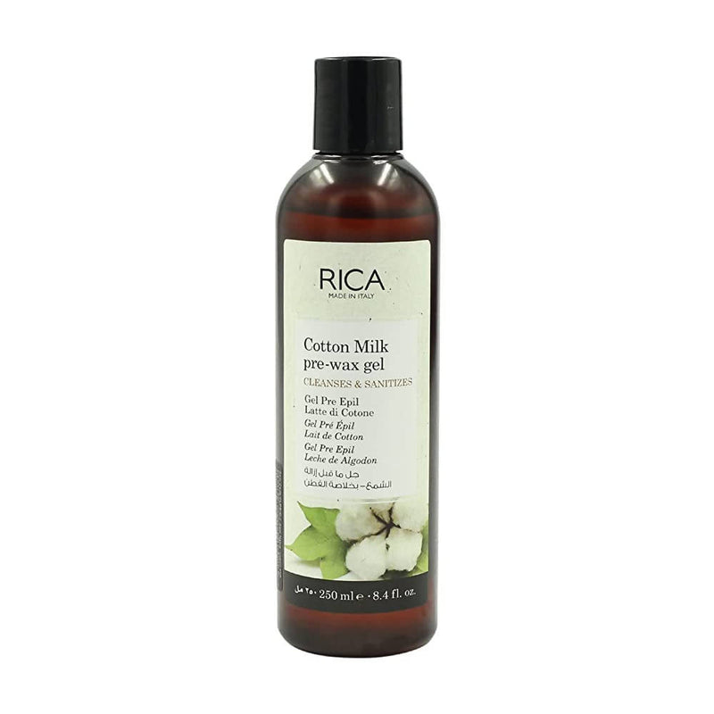 Rica Cotton Milk Pre-Wax Gel Cleansing Waxing Hair Cleaning with Naural Extracts for Hydration & Softening Skin