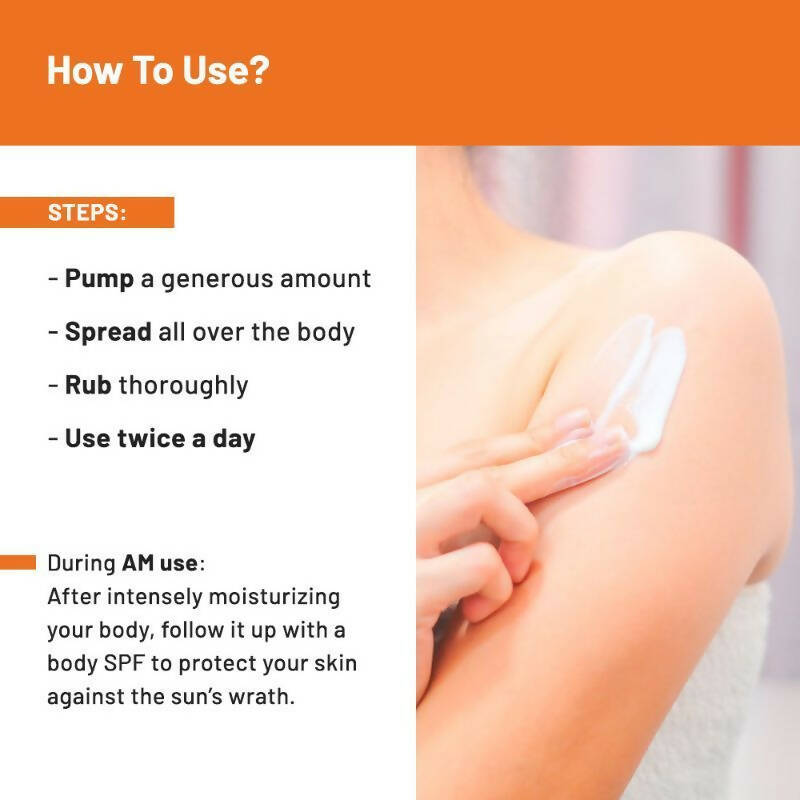 Chemist At Play AHA Body Lotion with 5% Natural AHA, Niacinamide, Shea Butter For Exfoliating Dry & Dead Skin Cells