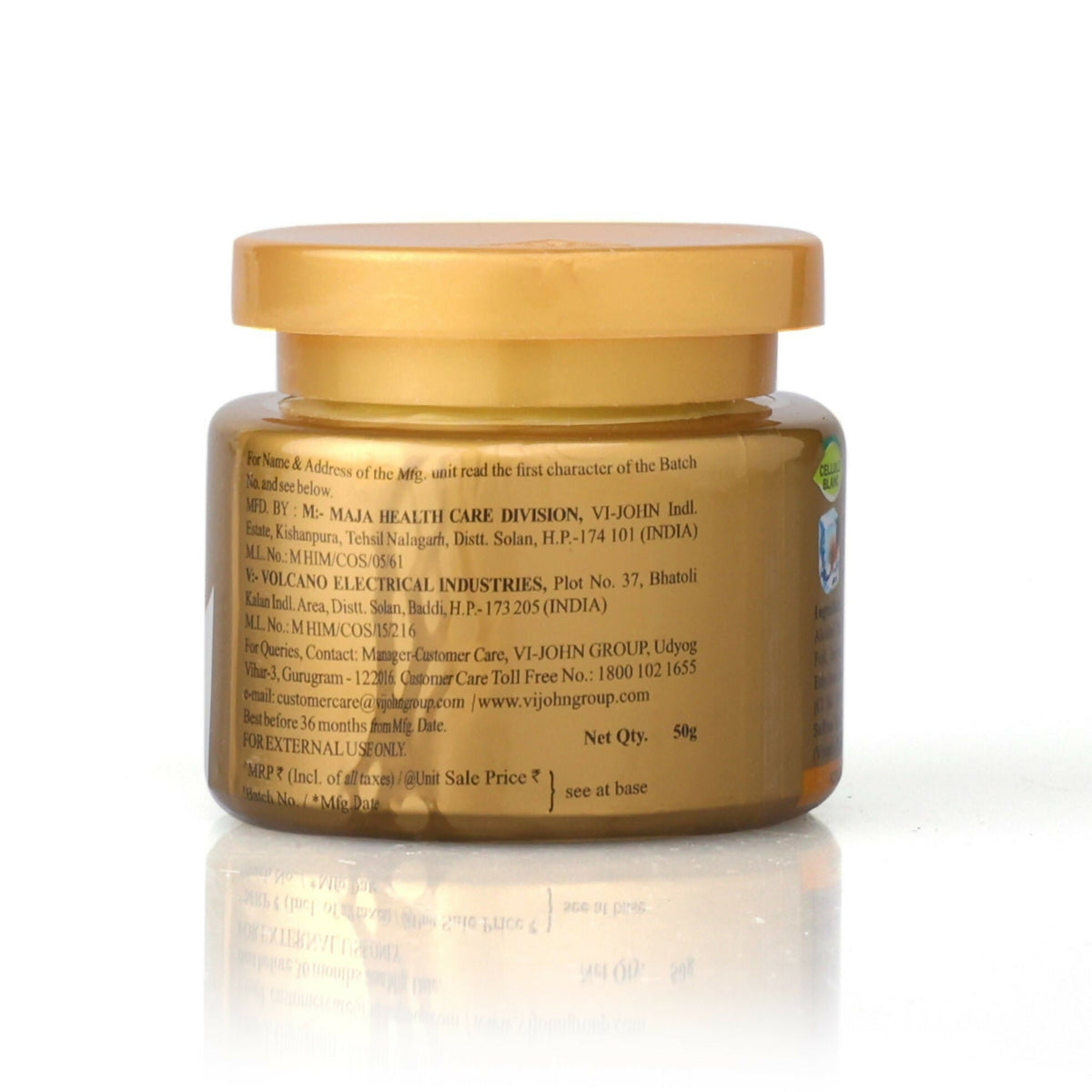 VI-JOHN Saffron Gold Skin Fairness Cream with Vitamin E & Mulberry Extracts