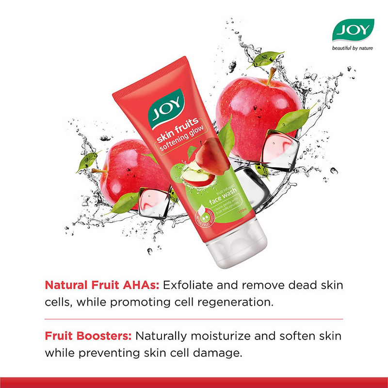 Joy Apple Face Wash For Skin Softening Dead Skin Removal & Exfoliation