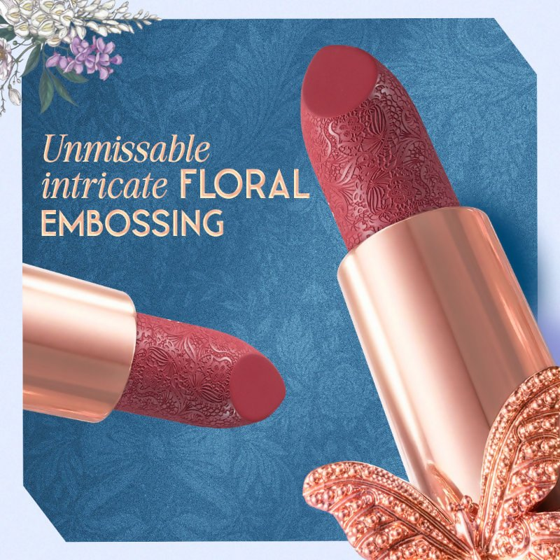 Nykaa Cosmetics X Bridgerton Creamy Matte Longwear Lipstick - Burning Desire