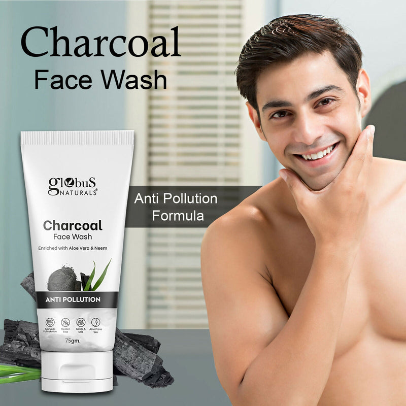 Globus Naturals Anti Pollution Charcoal Face Wash
