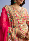 Red Printed Lehenga With Boho Charm