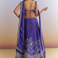 Royal Blue Satin Bridesmaid Lehenga With Heavy Embroidery