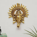 KridayKraft Metal Ganesha ji Statue, Ganpati Wall Hanging Sculpture Lord Ganesh Idol