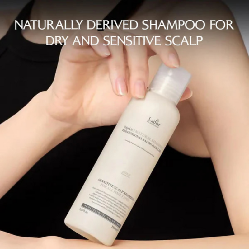 La'dor Triple Natural Shampoo - Hypoallergenic, Vegan, Mild Formula for Sensitive Scalp & Dry Hair