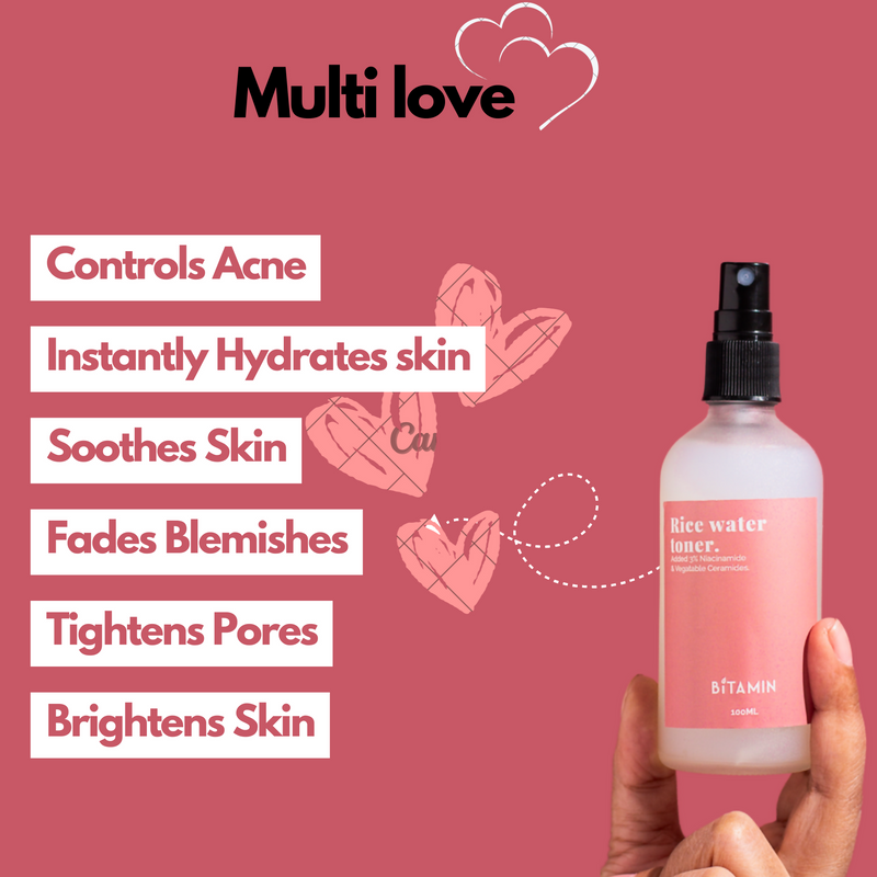 Bitamin Body Oil & Rice Water Toner Bundle