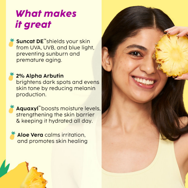 PLIX The Plant Fix Pineapple Advanced Depigmentation Dewy Sunscreen SPF 50 PA++++