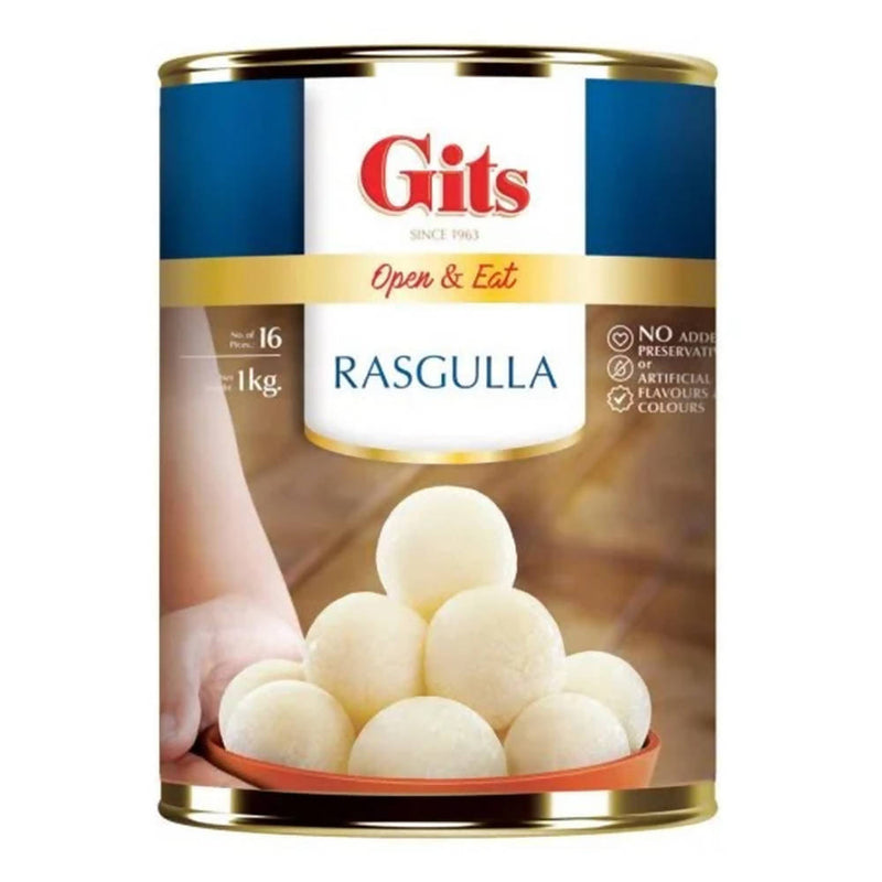 Gits Rasgulla Tin - Open & Eat