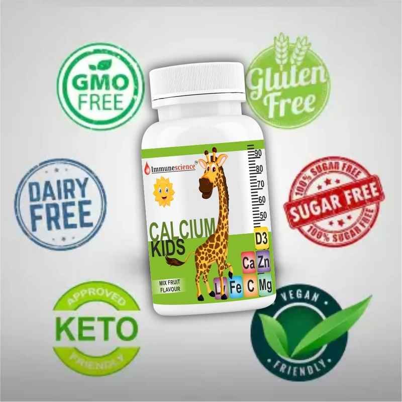 Immunescience Calcium With Vitamin D3 (Vitamin D) Tablets For Kids